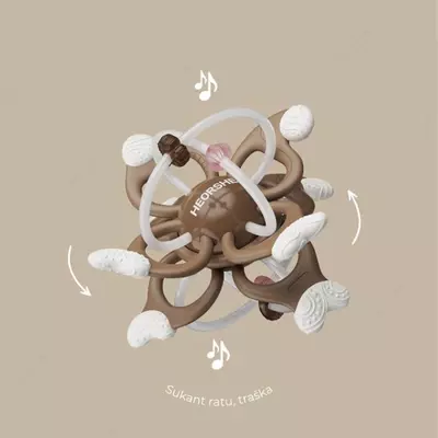 Прорезыватель для зубов HEORSHE space коричневый