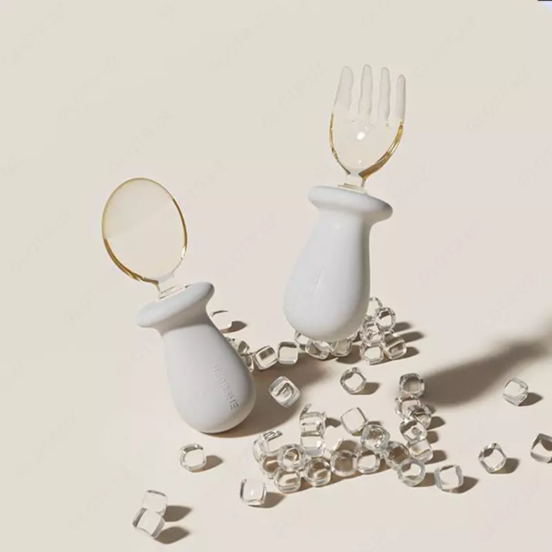 Набор ложек и вилок для кормления детей HEORSHE серый