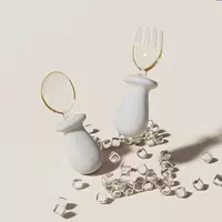 Набор ложек и вилок для кормления детей HEORSHE серый - 170 000 сум