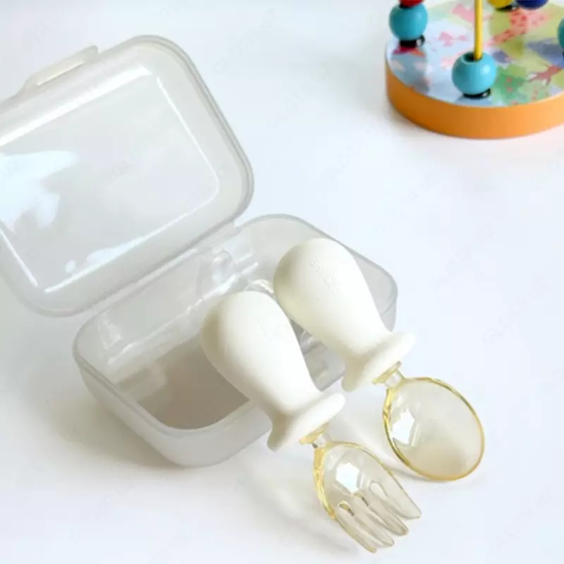 Набор ложек и вилок для кормления детей HEORSHE белый