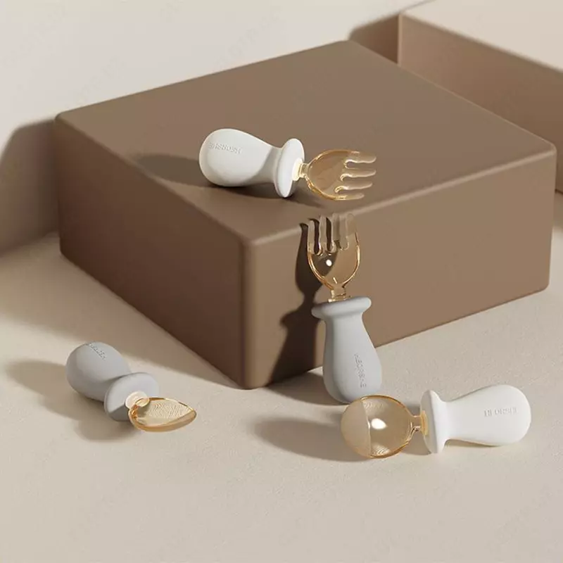 Набор ложек и вилок для кормления детей HEORSHE белый