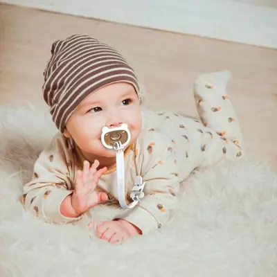 Силиконовый держатель для пустышки HEORSHE белый