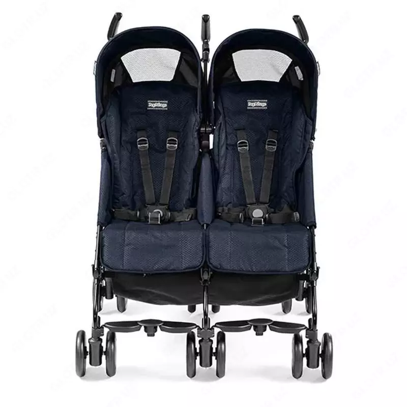 Коляска для двойни Peg-Perego Pliko Mini Twin Classico темно-синяя