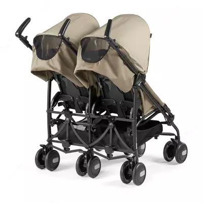 Коляска для двойни Peg-Perego Pliko Mini Twin Classico бежевая