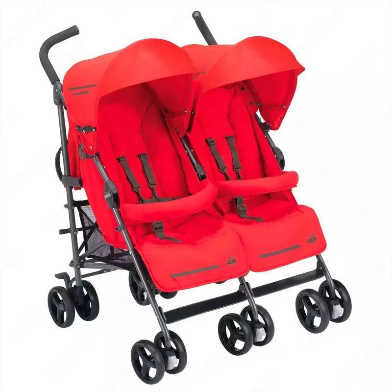Коляска CAM TWIN FLIP COL.24 ROSSO красная