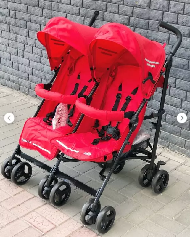 Коляска CAM TWIN FLIP COL.24 ROSSO красная