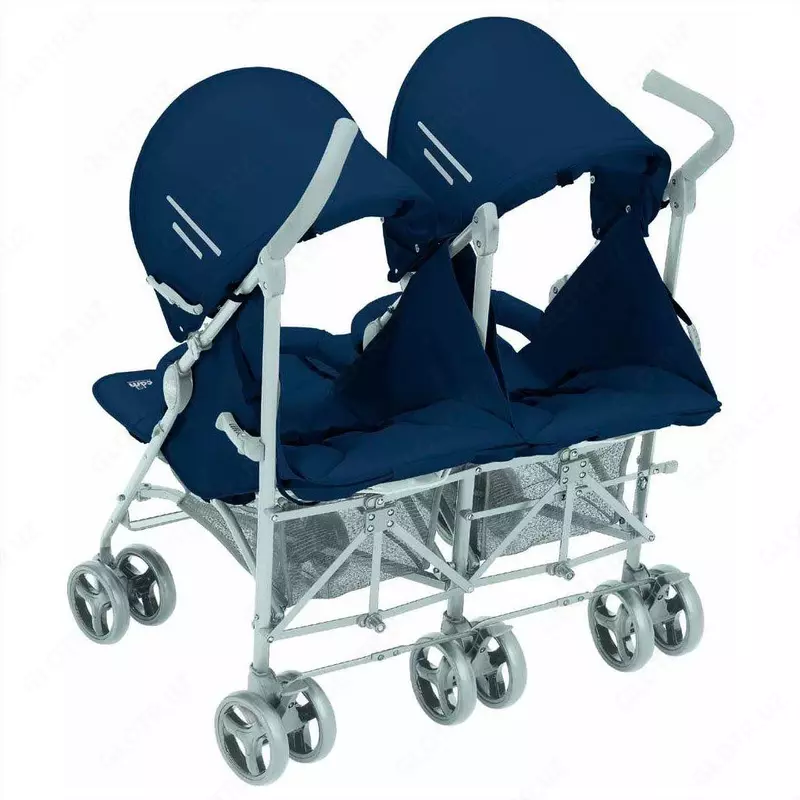 Коляска CAM TWIN FLIP COL.24 ROSSO синяя