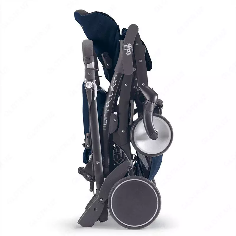 Коляска для двойни CAM TWIN PULSAR NEW GEMELLARE темно-синяя