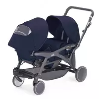 Коляска для двойни CAM TWIN PULSAR NEW GEMELLARE темно-синяя Только в розницу