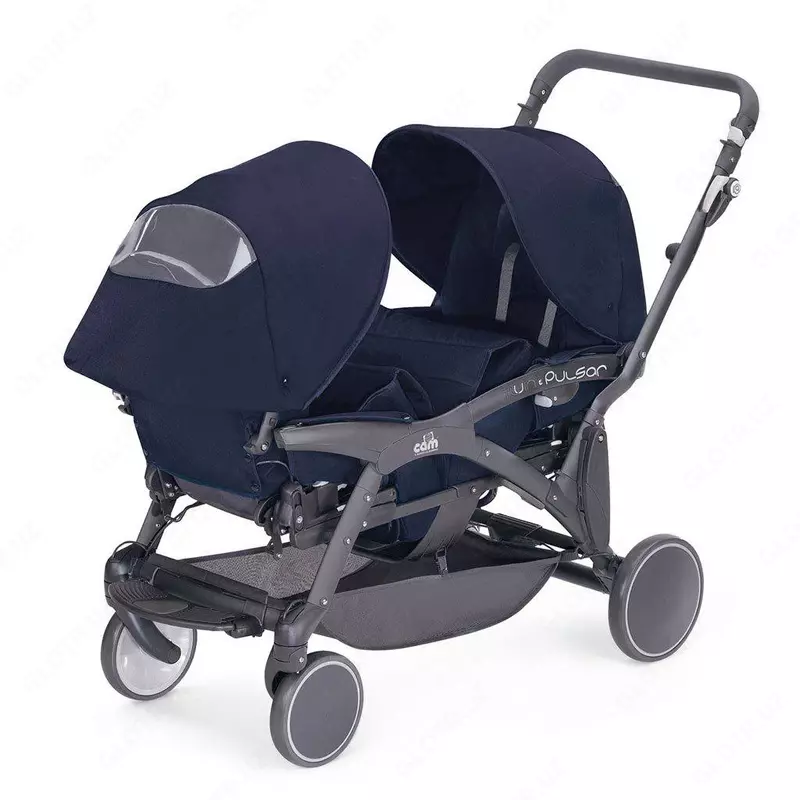 CAM TWIN PULSAR NEW GEMELLARE juftlik uchun aravachalar, to‘q ko‘k
