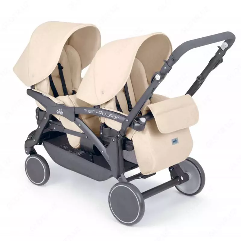 Коляска для двойни CAM TWIN PULSAR NEW GEMELLARE кремовый