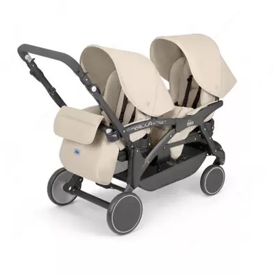 Коляска для двойни CAM TWIN PULSAR NEW GEMELLARE кремовый