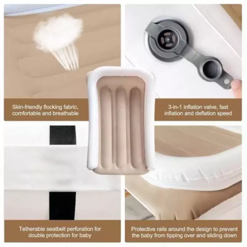 Автомобильный надувной матрас для младенцев, детское сиденье безопасности для поездок, 80x60x50 cm (Ассортимент) NEW