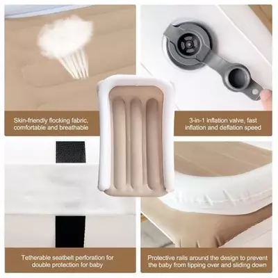 Автомобильный надувной матрас для младенцев, детское сиденье безопасности для поездок, 80x60x50 cm (Ассортимент) NEW
