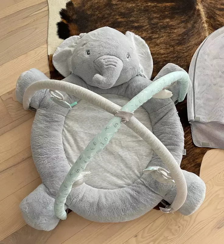 Детский игровой коврик с бортиками и игрушками Deryan "Слон" 0+