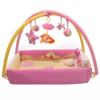 SONARIN 0 yoshdan katta bolalar uchun bamperlar va o'yinchoqlar bilan Princess o'yin gilamchasi