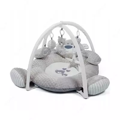 Детский игровой коврик с игрушками BabyZee "Медведь" от 0+ до 6 мес.