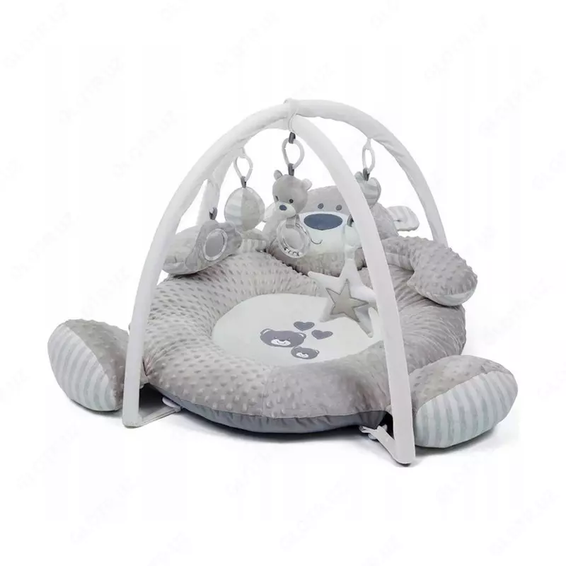 Детский игровой коврик с игрушками BabyZee "Медведь" от 0+ до 6 мес.