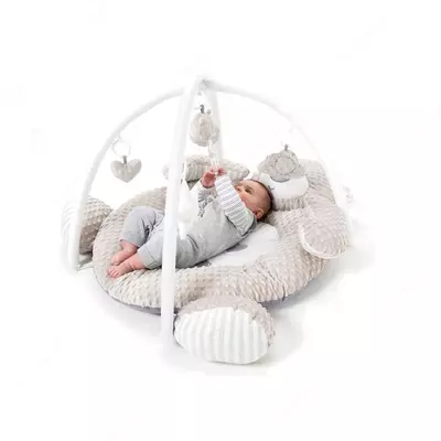 Детский игровой коврик с игрушками BabyZee "Медведь" от 0+ до 6 мес.