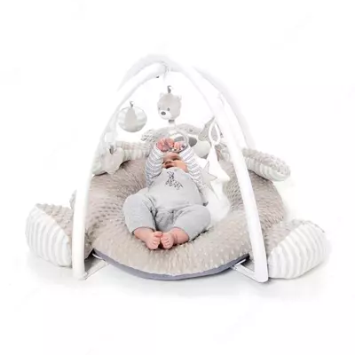 Детский игровой коврик с игрушками BabyZee "Медведь" от 0+ до 6 мес.