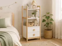 Boori Tidy saqlash javoni  Barley White va Beech rangi