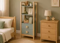 Boori Tidy saqlash javoni  Blueberry va Beech rangi