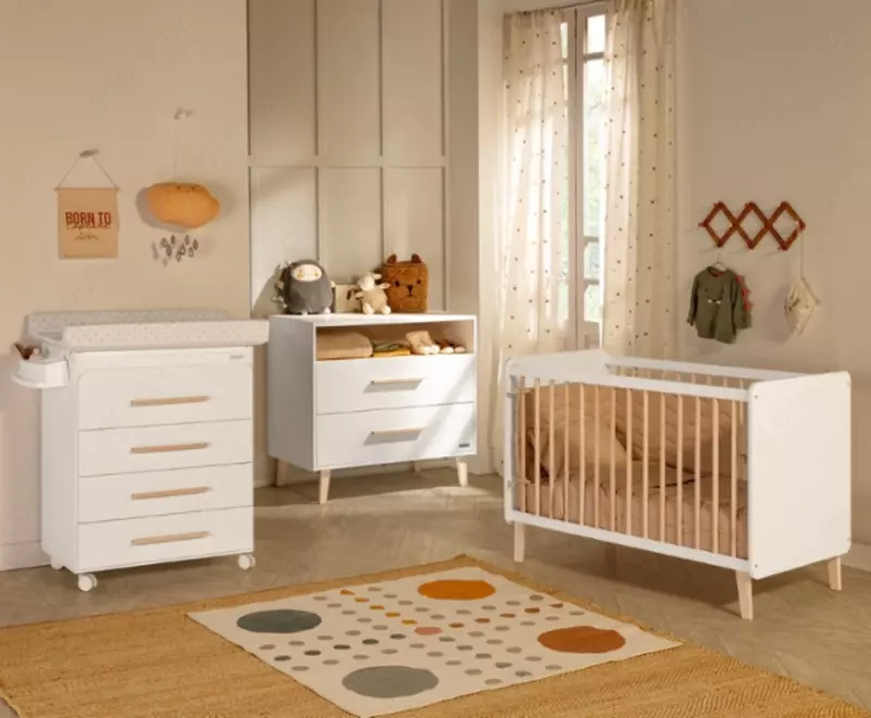 MICUNA — Детская ванночка BABYBATH B-1960 TREVI, цвет White / Natural Wax / Beige Stars