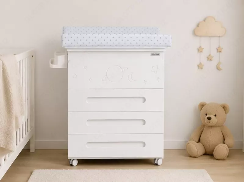MICUNA — Детская ванночка BABYBATH B-2012 DOLCE MAGIC, цвет White – Grey Stars