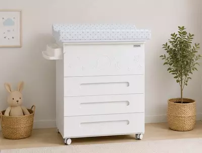 MICUNA — Детская ванночка BABYBATH B-2012 DOLCE MAGIC, цвет White – Grey Stars