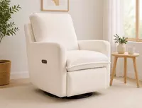 Jikel Luna elektr recliner emizish kreslosi  sutdek oq rang