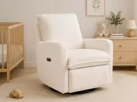  Jikel Luna elektr recliner emizish kreslosi  sutdek oq rang - 