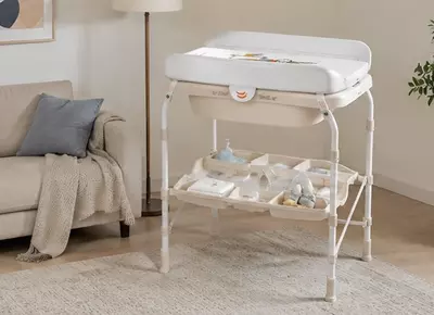   Jikel Ripple Bath & Changing Table vannacha va taglik almashtirish stoli  Beige rangi