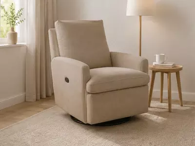 Jikel — Luna elektr reklayner mexanizmli emizish kreslo-tebratgichi, Latte rangi