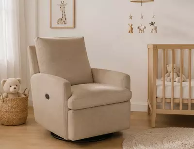 Jikel — Luna elektr reklayner mexanizmli emizish kreslo-tebratgichi, Latte rangi