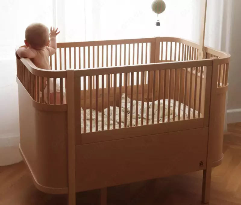 Sebra — Детская кроватка-трансформер Baby & Jr., Wooden Edition