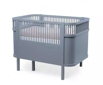 Sebra — Детская кроватка-трансформер Baby & Jr., цвет Forest Lake Blu