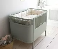 Sebra — Детская кроватка-трансформер Baby & Jr.  цвет Mist Green
