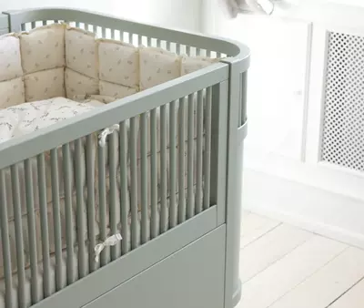 Sebra — Детская кроватка-трансформер Baby & Jr., цвет Mist Green