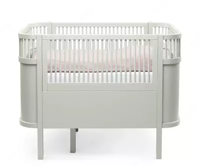 Sebra — Детская кроватка-трансформер Baby & Jr., цвет Mist Green