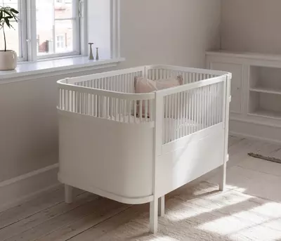 Sebra — Детская кроватка-трансформер Baby & Jr., цвет Classic White