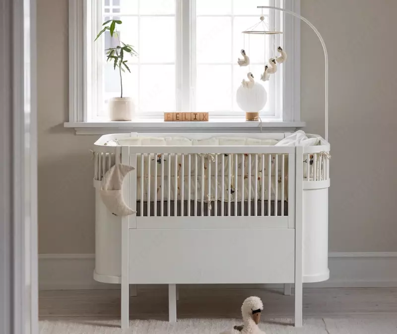 Sebra — Детская кроватка-трансформер Baby & Jr., цвет Classic White