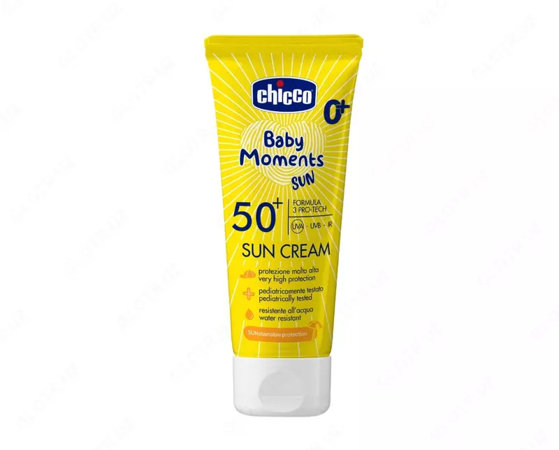 CHICCO BABY MOMENTS — mineral quyoshdan himoya qiluvchi krem, SPF50+, 75 ml, 0 oylikdan