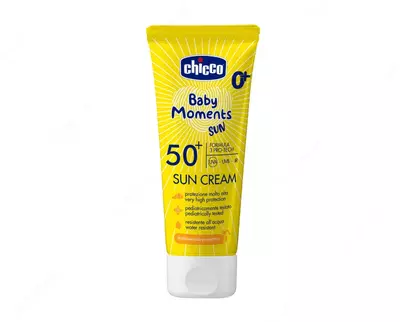 CHICCO BABY MOMENTS — mineral quyoshdan himoya qiluvchi krem, SPF50+, 75 ml, 0 oylikdan