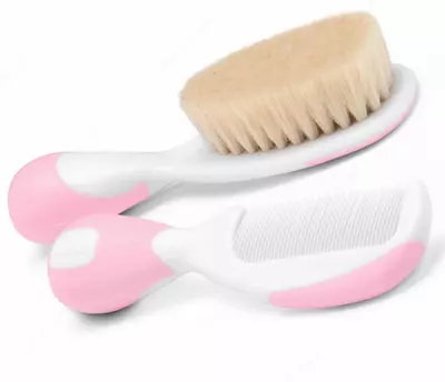 CHICCO — chaqaloqlar uchun cho‘tka va taroq, pushti rang
