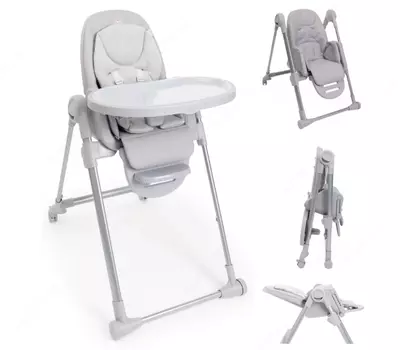 CHICCO POLLY ARMONIA, СТУЛЬЧИК ДЛЯ КОРМЛЕНИЯ, 0–3 ГОДА, STEEL
