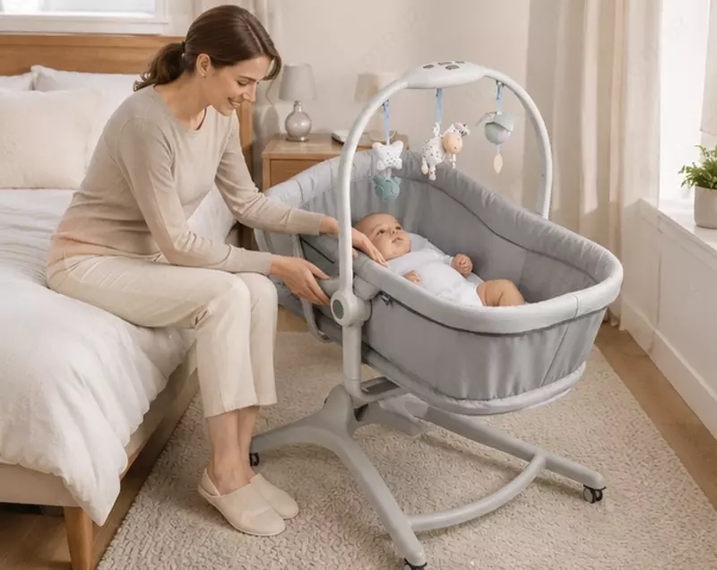 CHICCO BABY HUG 4 IN 1 — 0–36 oylik uchun beshik, GREY RE_LUX