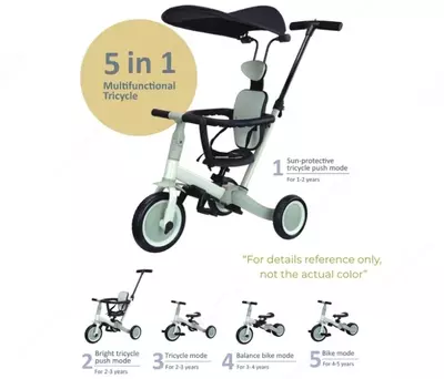 MINI PANDA PLAYTRIKE 5 IN 1 — 5 tasi 1da bolalar velosipedi