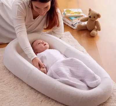 PURFLO SLEEP TIGHT BABY BED — almashtiriladigan qoplama, MINIMAL GREY