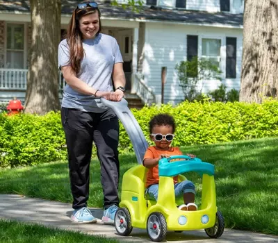 SIMPLAY3 ROLL&STROLL QUIET RIDE — mashina-katalka, sariq, 1–4 yosh