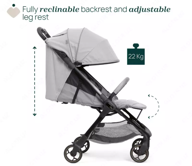CHICCO WE 2 — bolalar aravachasi, 0 oy–4 yosh, PEBBLE